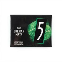 Жевательная резинка Ригли Файв свежая мята  61010